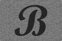 Rackhams Personalised Monogrammed Initial Letter Doormat 60 x 40cm - Grey with Black Letter - Letter B - thumbnail 1
