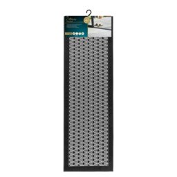 Rackhams Allure Machine Washable Entrance Runner Doormat, 50x150cm - Black - thumbnail 1