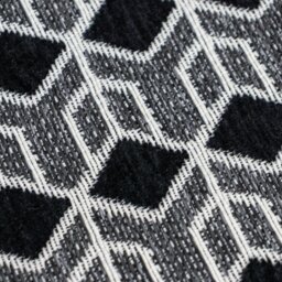 Rackhams Allure Machine Washable Entrance Runner Doormat, 50x150cm - Black - thumbnail 4