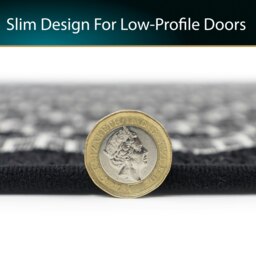 Rackhams Allure Machine Washable Entrance Runner Doormat, 50x150cm - Black - thumbnail 6