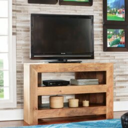 Rackhams Logan Light Mango Corner TV Cabinet - 100 cm - 65 cm - Wood - thumbnail 5