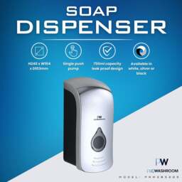 Rackhams 750ml Soap Dispenser in White - thumbnail 2