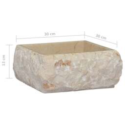 Rackhams Sink Cream 30x30x13 cm Marble - thumbnail 6
