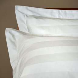 Rackhams White 600 Thread Count Dobby Stripe Egyptian Cotton Bed Set Superking - Super King - thumbnail 4