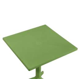 Rackhams Square Plastic Bistro Garden Table, Moss Green - Terracotta - thumbnail 3
