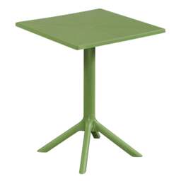 Rackhams Square Plastic Bistro Garden Table, Moss Green - Terracotta - thumbnail 2