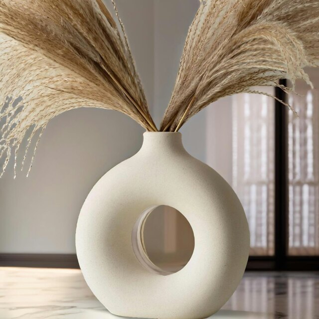Rackhams Donut Shaped Round Ceramic Vase - image 1