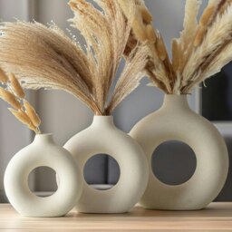 Rackhams Donut Shaped Round Ceramic Vase - thumbnail 5