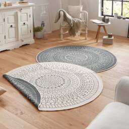 Rackhams Porto Round Reversible Grey Rug Indoor-Outdoor - Ø 200 cm - thumbnail 5
