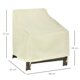 Rackhams Furniture Cover Single Chair Protector 600D Oxford 68x87x44-77cm - thumbnail 5