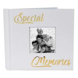 Rackhams Modern Special Memories Photo Album with Gold Foil Text - Holds 80 4x6 Pictures