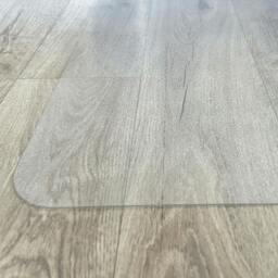 Rackhams Enhanced Polymer Chair Mat for Hard Floors – Clear Rectangular Office Floor Protector - Multiple Sizes - 116 x 130cm - thumbnail 2