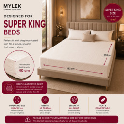 Rackhams Electric Blanket Super King Size Fully Heated Mattress Cover Underblanket with Elasticated Skirt - thumbnail 2