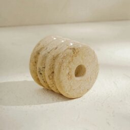 Rackhams Candle Stick Candle Holder - Marble and Golden Onyx - Beige - thumbnail 5