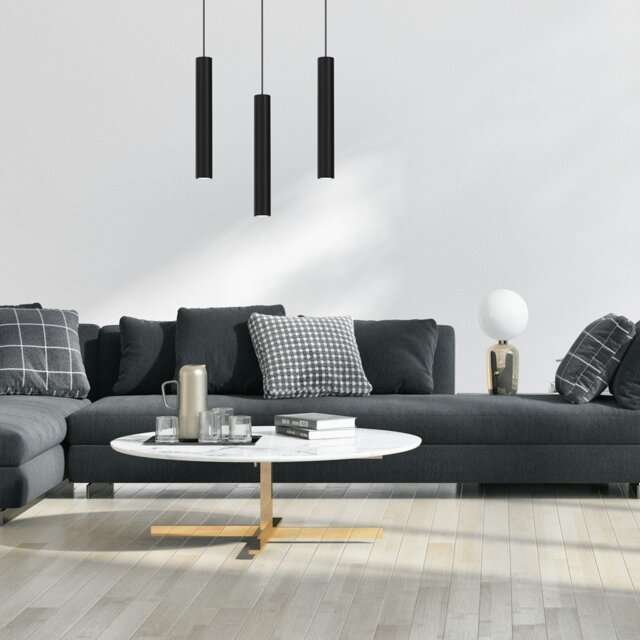 Rackhams Hudson Pendant Lamp Hand Made High Quality Elegant Cylindrical Design With Matt Black Finish - image 1