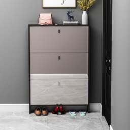 Rackhams Knauss Mirrored Shoe Storage, Halllway - White - 110cm - thumbnail 4