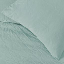 Rackhams Pure Cotton Plain Dye Duvet Cover With Pillowcases - Sage - King (220cm x 230cm) - thumbnail 4