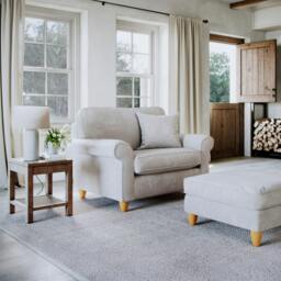 Rackhams Abingdon Snuggle Chair - Pearl - thumbnail 1