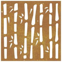 Rackhams Garden Wall Decoration 55x55 cm Corten Steel Bamboo Design - thumbnail 4