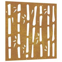 Rackhams Garden Wall Decoration 55x55 cm Corten Steel Bamboo Design - thumbnail 2