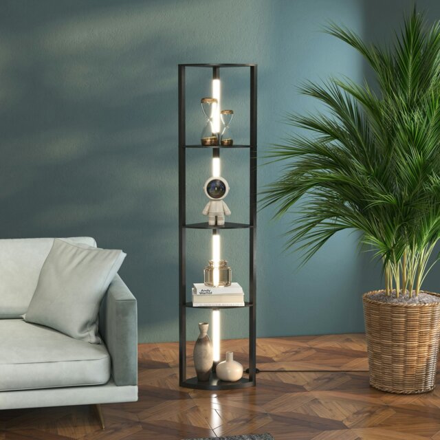 Rackhams Corner Floor Lamp with Dimmable Warm White LED Light - image 1