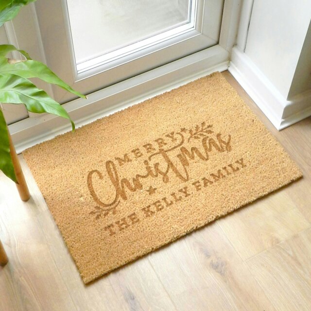 Rackhams Personalised Christmas Rectangle Indoor Doormat - image 1