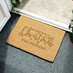 Rackhams Personalised Christmas Rectangle Indoor Doormat - thumbnail 2
