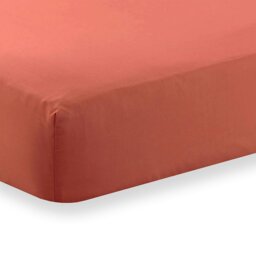Rackhams Charlotte Thomas Poetry Plain Double Fitted Sheet - Terracotta  - 122 x 190cm - Red - Double - Polycotton