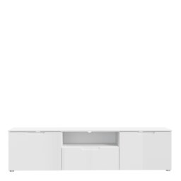 Rackhams Sienna TV Unit  in White/White High Gloss - 1 - thumbnail 2