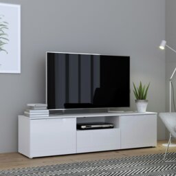 Rackhams Sienna TV Unit  in White/White High Gloss - 1 - thumbnail 5