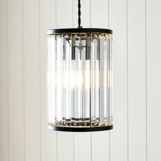 Rackhams Resto Matte Black Narrow Easy-Fit Pendant - image 1