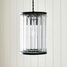 Rackhams Resto Matte Black Narrow Easy-Fit Pendant - thumbnail 2