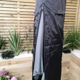 Rackhams 3m Waterproof Cover for Hanging Banana Cantilever Garden Parasol in Black - thumbnail 2