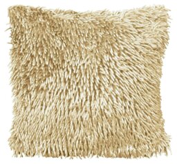 Rackhams Shaggy Chenille Cushion - 43cm x 43cm - Ochre - thumbnail 4