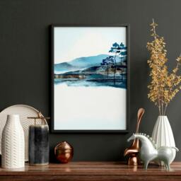 Rackhams Wall art in sets of 3 for living room decor - A3 11.69 x 16.54 in / 29.7 x 42 cm - Satin Photo paper 280 gsm - Oak Frame - thumbnail 5
