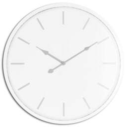 Rackhams Brandon Wall Clock - White - 49mm x 4cm x 49cm - White - 100% Mixed
