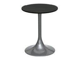 Rackhams Swan Side Tables - Dark Chrome - Gloss White - Small - thumbnail 3
