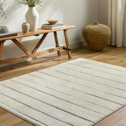 Rackhams Our Pnw Home Cascade-Modern Ivory Taupe Graphic High Pile Rug - 80 x 220 cm - thumbnail 2