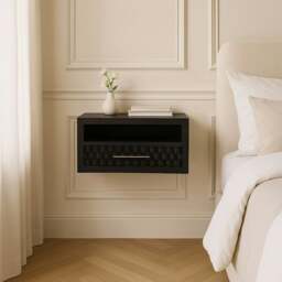 Rackhams Solid Wood Arno Wall-Mounted Nightstand - thumbnail 1