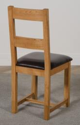 Rackhams Lincoln Solid Oak Dining Chair - Brown - 1 - thumbnail 4