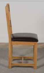 Rackhams Lincoln Solid Oak Dining Chair - Brown - 1 - thumbnail 3