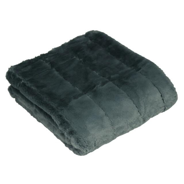 Rackhams Riva Paoletti Empress Throw - Charcoal - 130x180cm - Charcoal - 100% Polyester - image 1