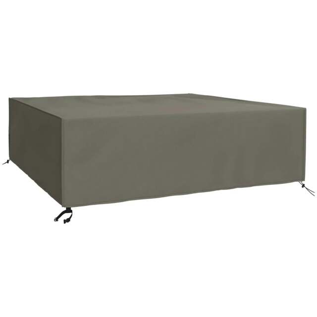 Rackhams Large Square Patio Garden Furniture Set Cover 600D Oxford Waterproof, 230 x 230 x 70cm, Grey - image 1
