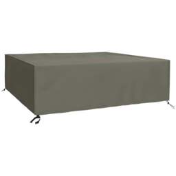 Rackhams Large Square Patio Garden Furniture Set Cover 600D Oxford Waterproof, 230 x 230 x 70cm, Grey - thumbnail 1