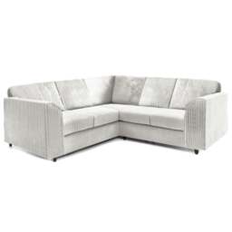 Rackhams Ferguson Full Jumbo Cord 5 Seater 2 Corner 2 Sofa Full Back - Silver