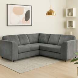 Rackhams Ferguson Full Jumbo Cord 5 Seater 2 Corner 2 Sofa Full Back - Silver - thumbnail 2
