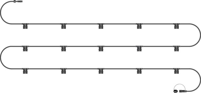 Rackhams E27 ES Screw Festoon Black Rubber IP65 5m 15 Lamp - image 1