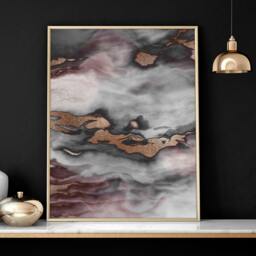 Rackhams Contemporary Wall Art Decor - set of 3 framed wall art prints - 20 x 30 in / 50 x 76 cm - Satin Photo paper 280 gsm - Black Frame - thumbnail 5