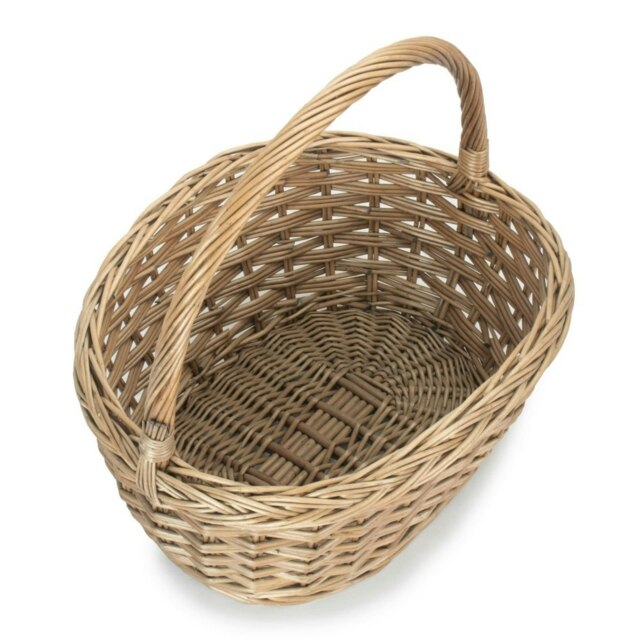 Rackhams Oval Wicker Braid Border Shopping Basket - image 1