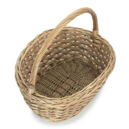 Rackhams Oval Wicker Braid Border Shopping Basket - thumbnail 1